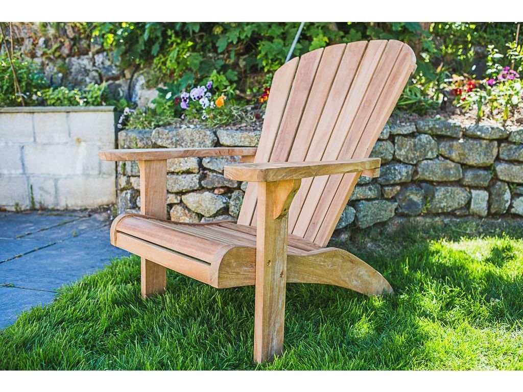 Adirondack Solid Teak Garden Chair - Clearance