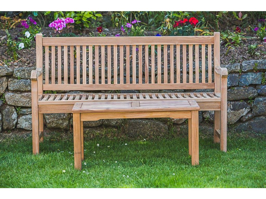 Teak outdoor bench set