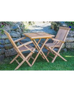 Folding Teak Table and Chair Set