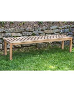 Solid Teak Backless 6ft Garden Bench - Clearance