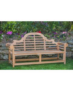Teak Lutyens Garden Bench - 6ft (seats 4) Stylish Teak - Clearance 2