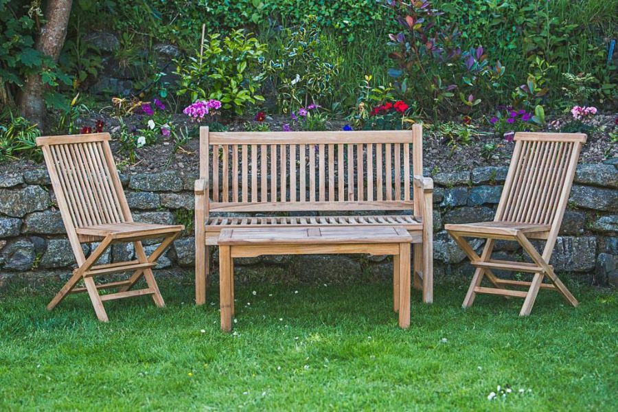 Teak garden furniture set
