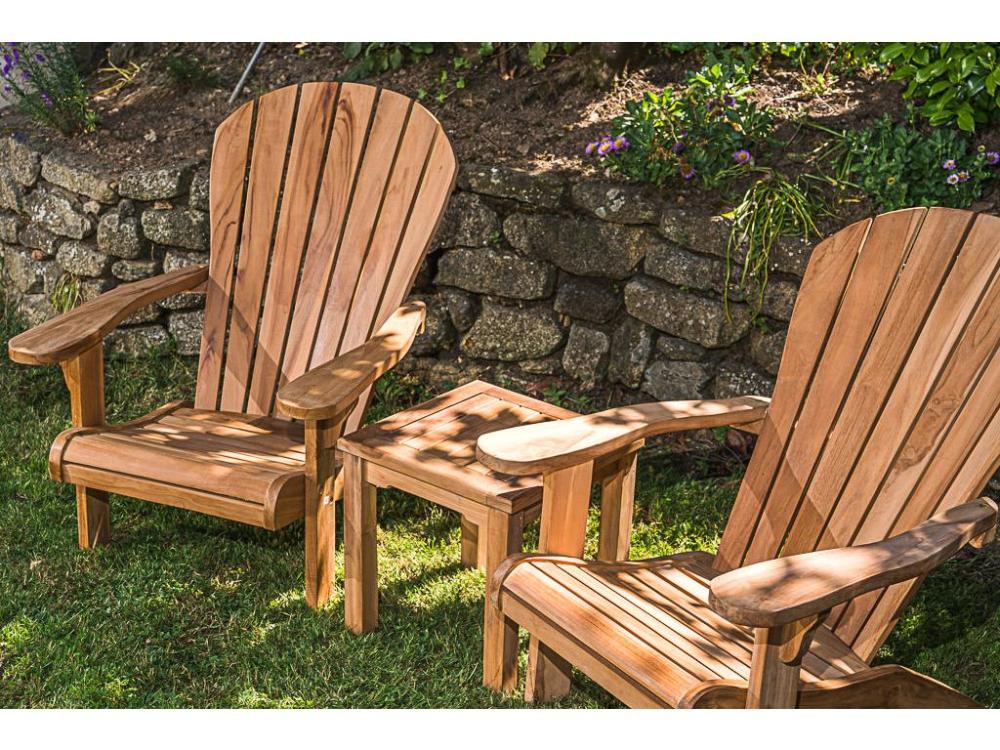 teak adirondack loveseat set with coffee table 1