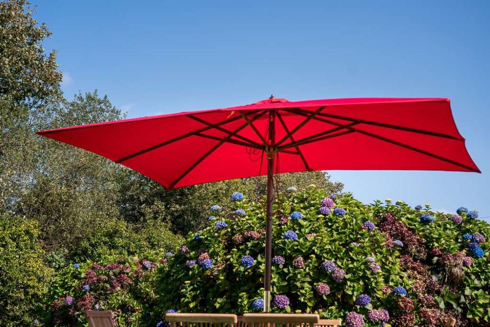3x2 rectangular wood wooden parasol red 07