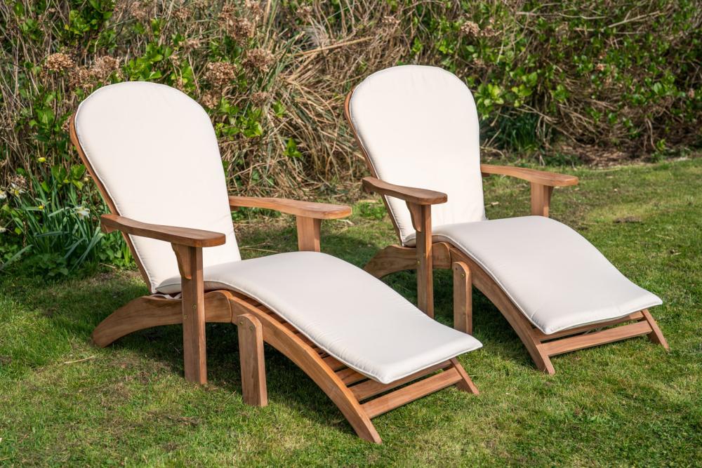 Garden Furniture South West 3 Teak Double garden adirondack chair couples love seat set deluxe cushions 1