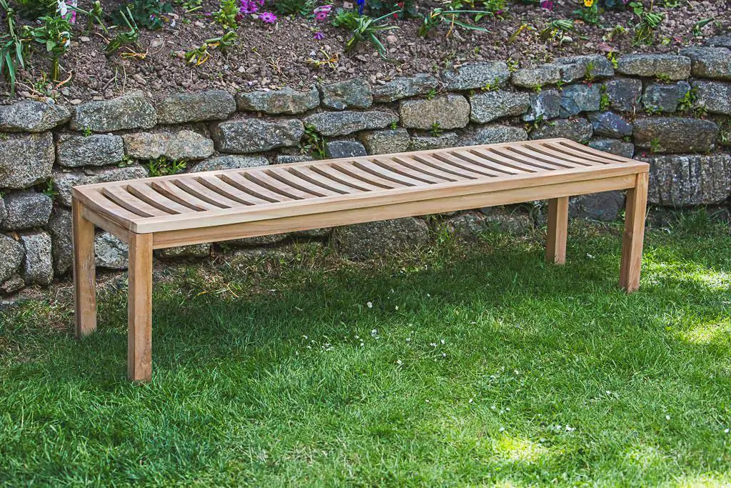 Teak Garden Bench – Backless 6ft (seats 4)