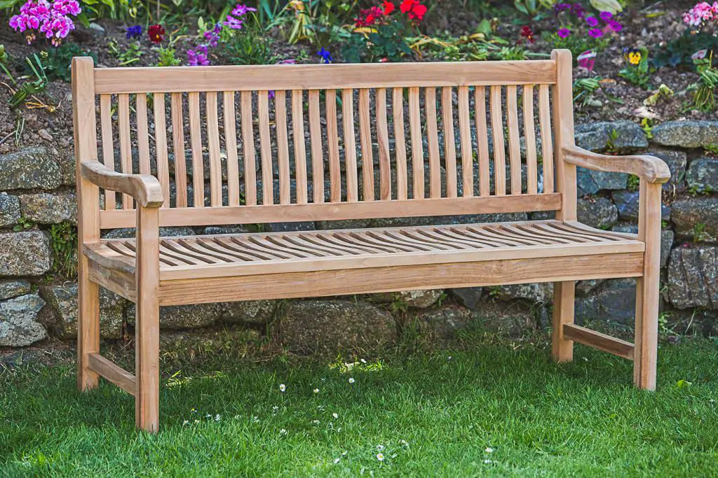 Solid Teak Garden Bench Elegant – Eleanor 5ft (seats 3)