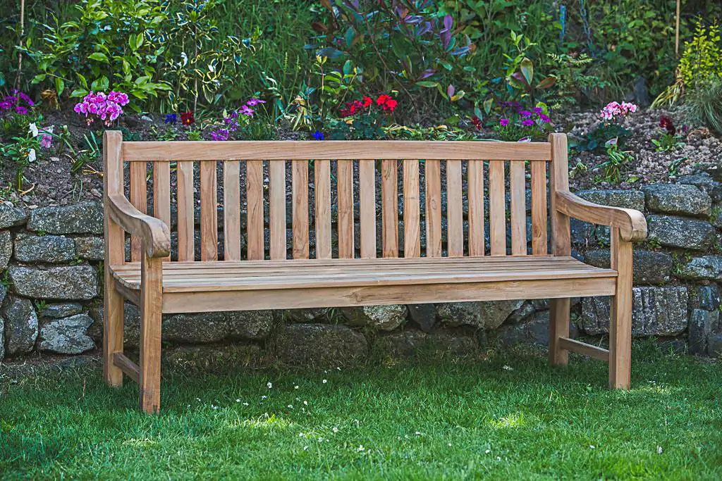 Solid Teak Garden Bench Traditional – Elizabeth 6ft (seats 4)