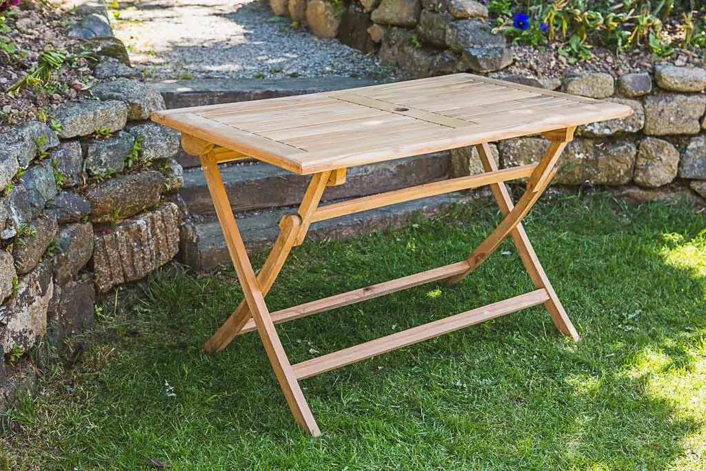 1.2m Rectangular Folding Teak Garden Table