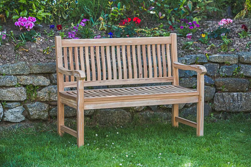 Teak Garden Bench Elegant – Eleanor 4ft (seats 2)