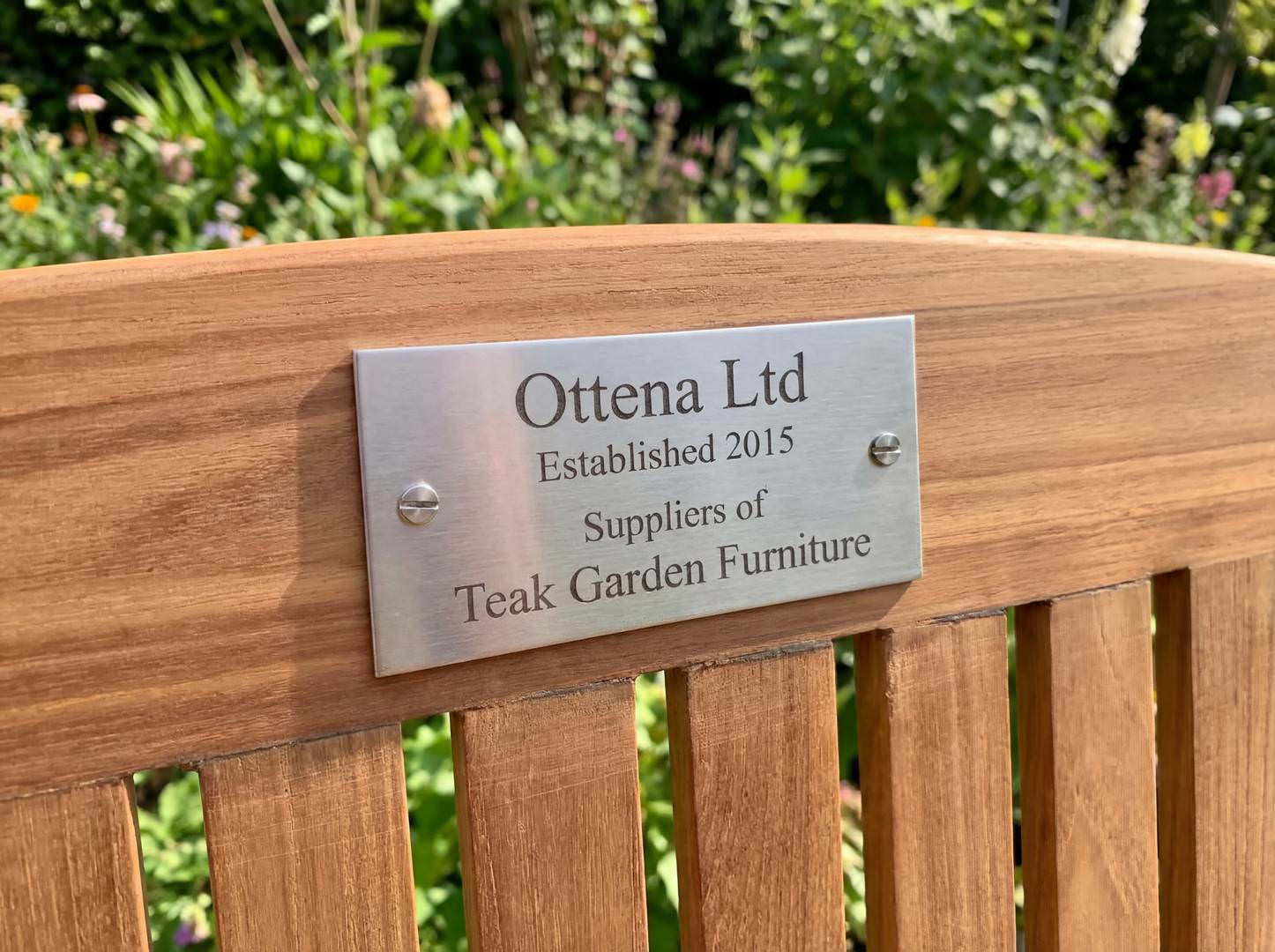 Stainless steel bench plaque