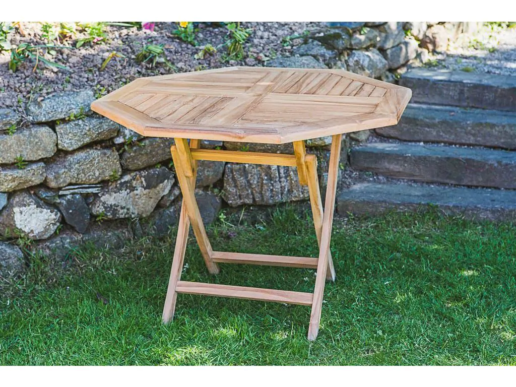 1m Folding Octagonal Garden Table – Clearance
