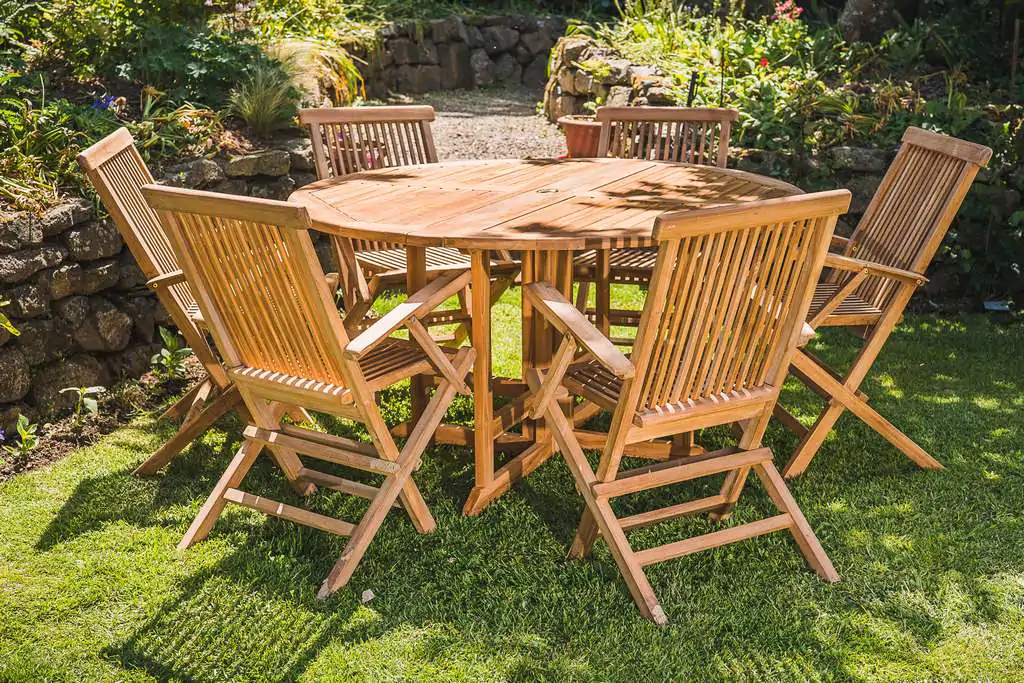 Folding 1.4m Pedestal Table and 6 Folding Armchair Patio Set