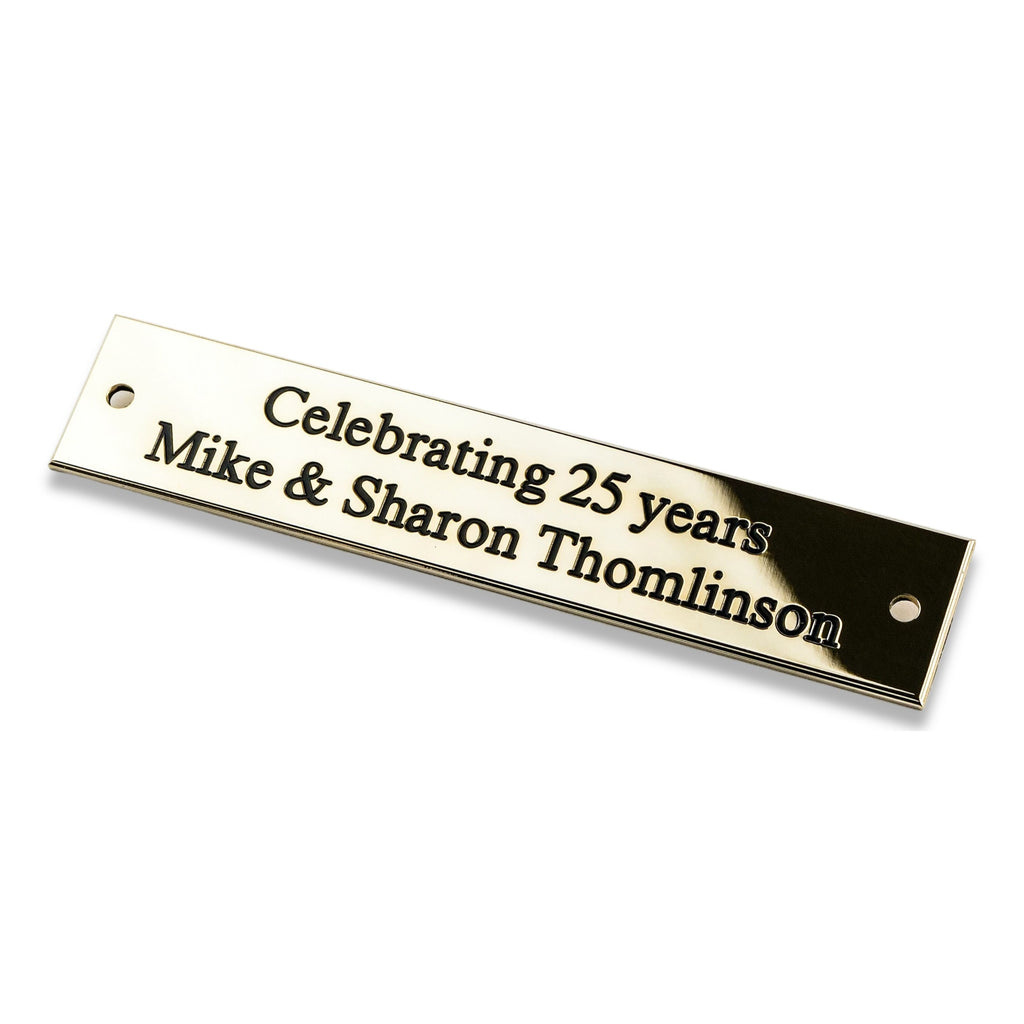 Small Rectangular Solid Brass Plaque