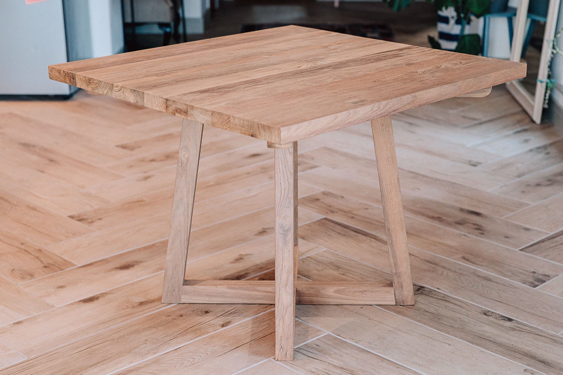 Lamorna 1m Square Reclaimed Teak Dining Table