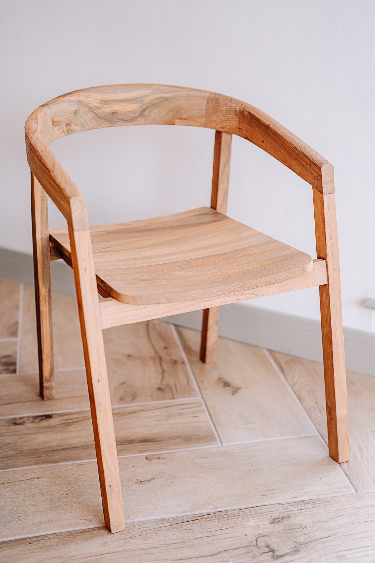 Reclaimed Solid Teak Round Back Chair
