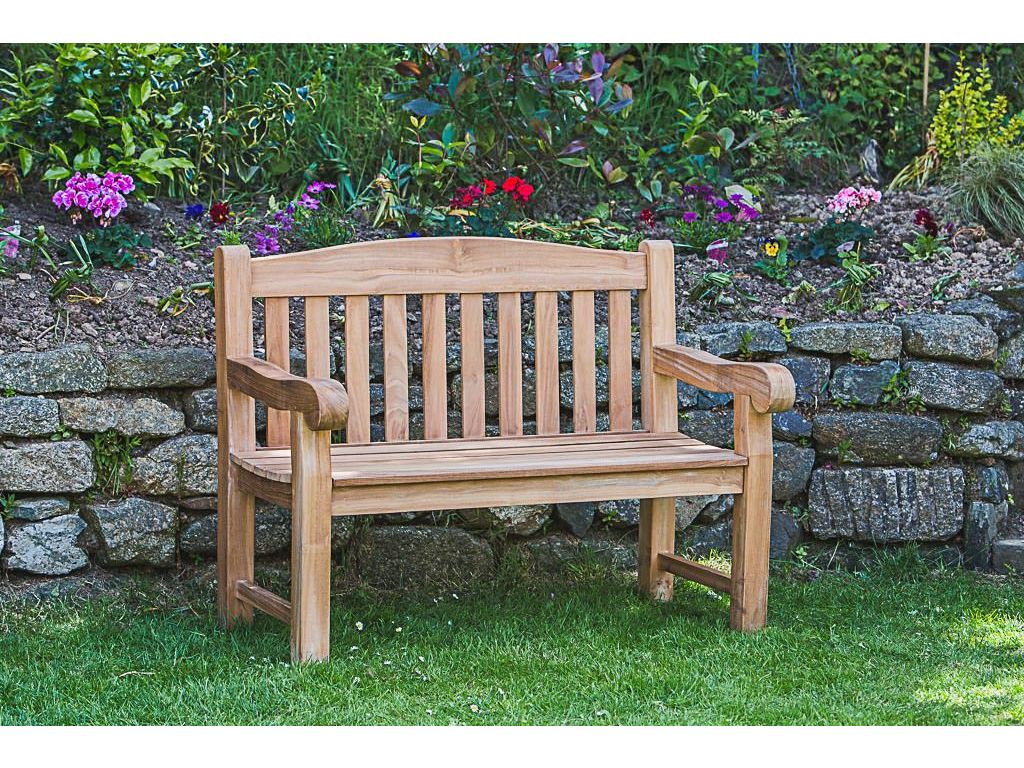 teak park garden bench luxury victoria 4ft seats 2