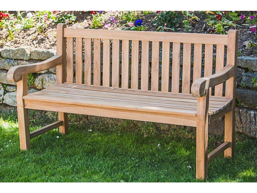 teak park garden bench traditional elizabeth 5ft seats 3 1