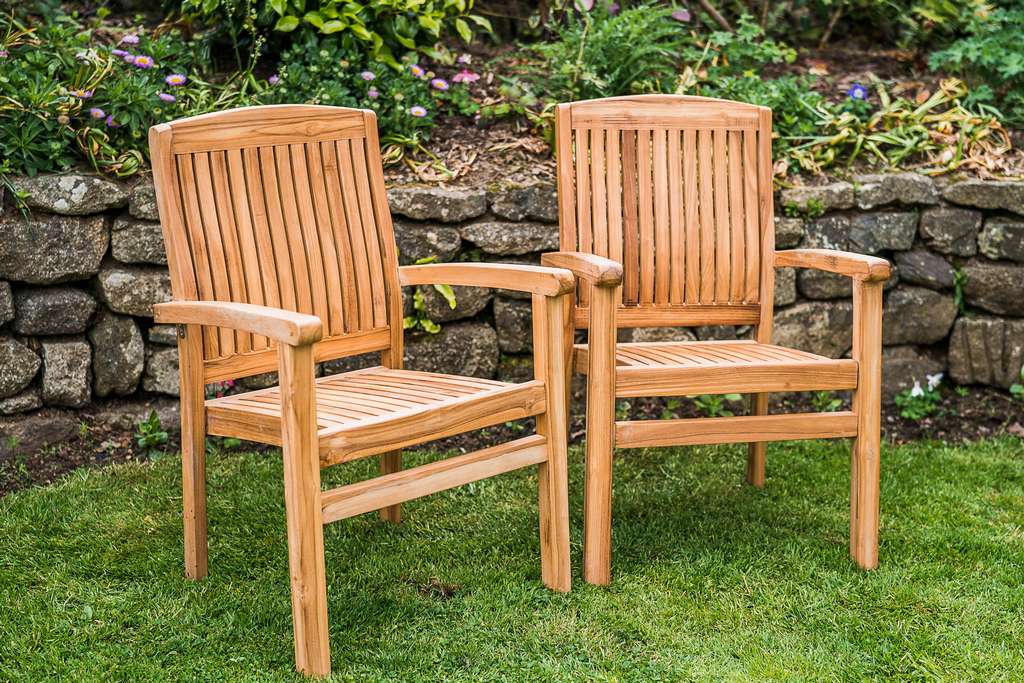 Garden Furniture Buckinghamshire 1 teak stacking garden chair 07